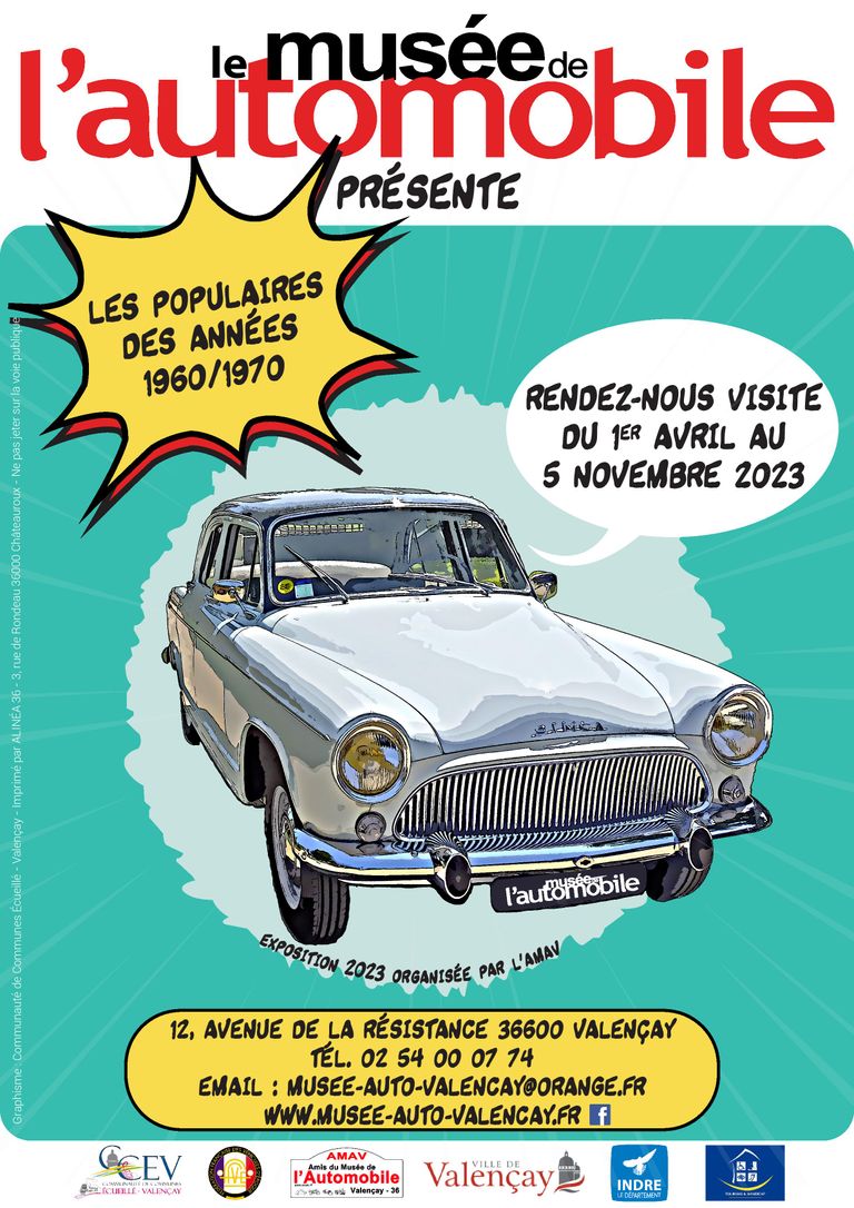 Affiche expo 2023 musee auto valencay