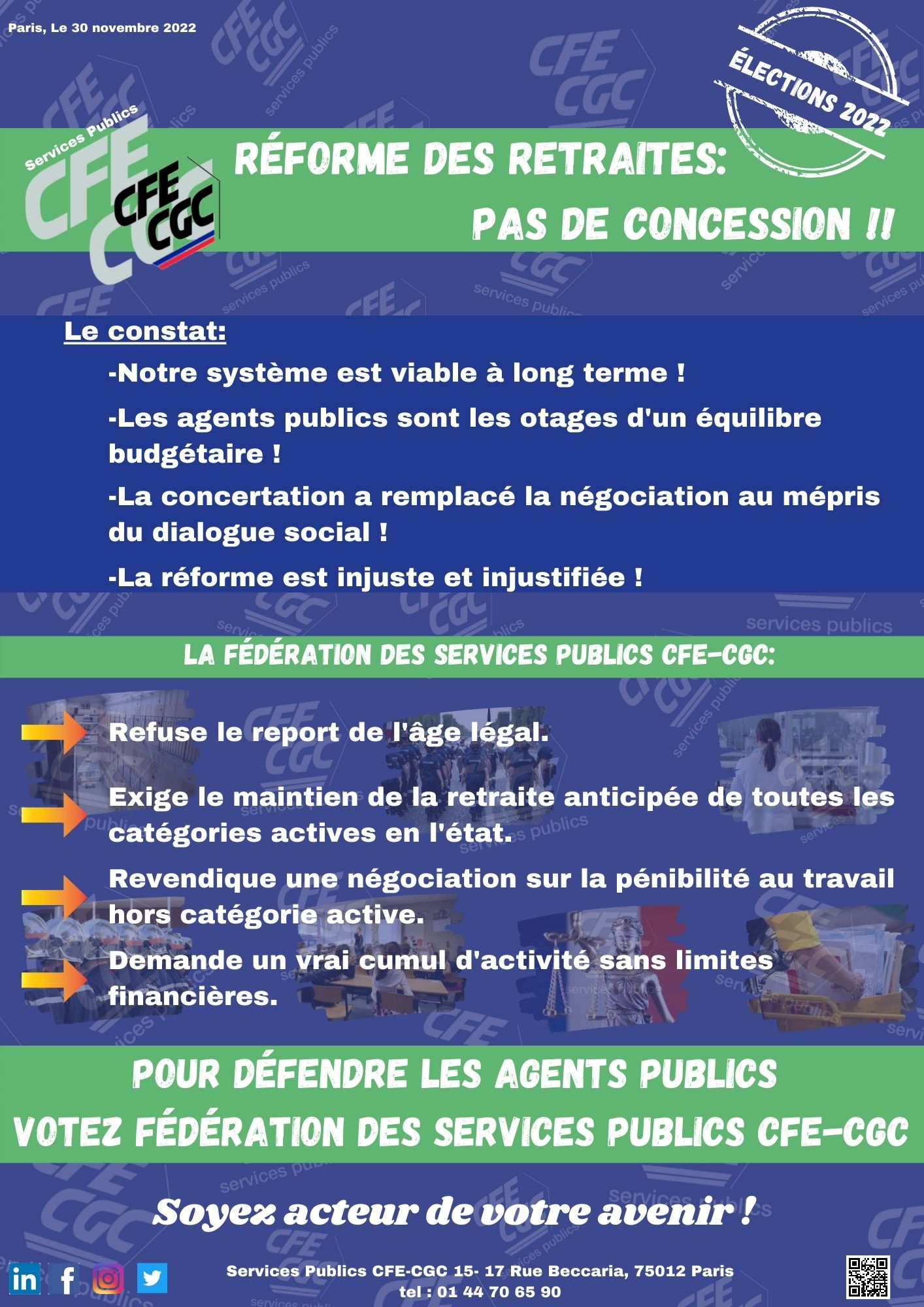 Réforme des retraites: Pas de concession!!!