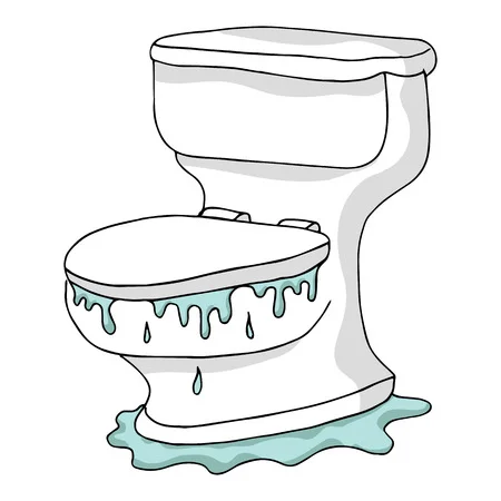 WC suspendu bouché