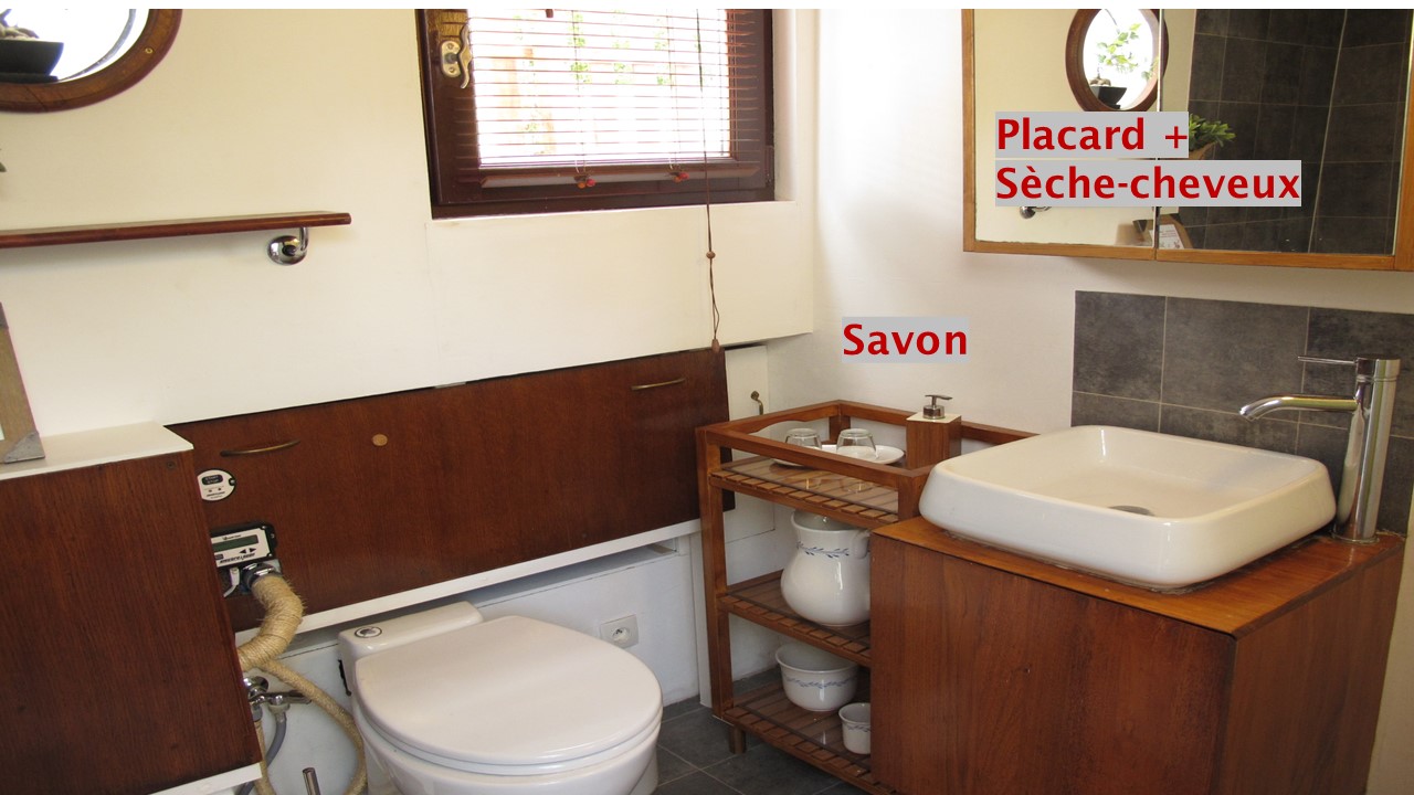 le savon ainsi qu'un sèche-cheveux sont fournis