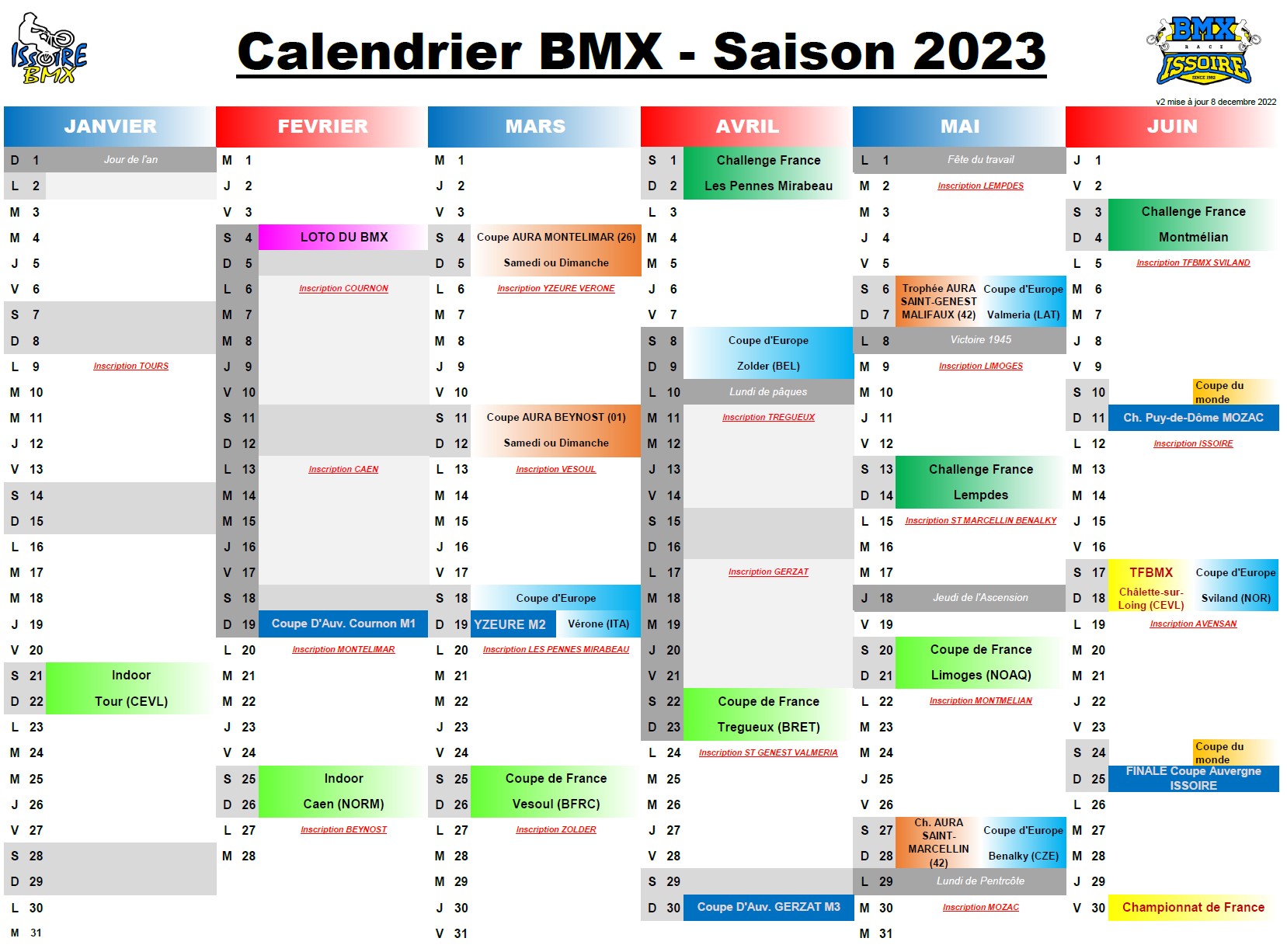 CALENDRIER 2023