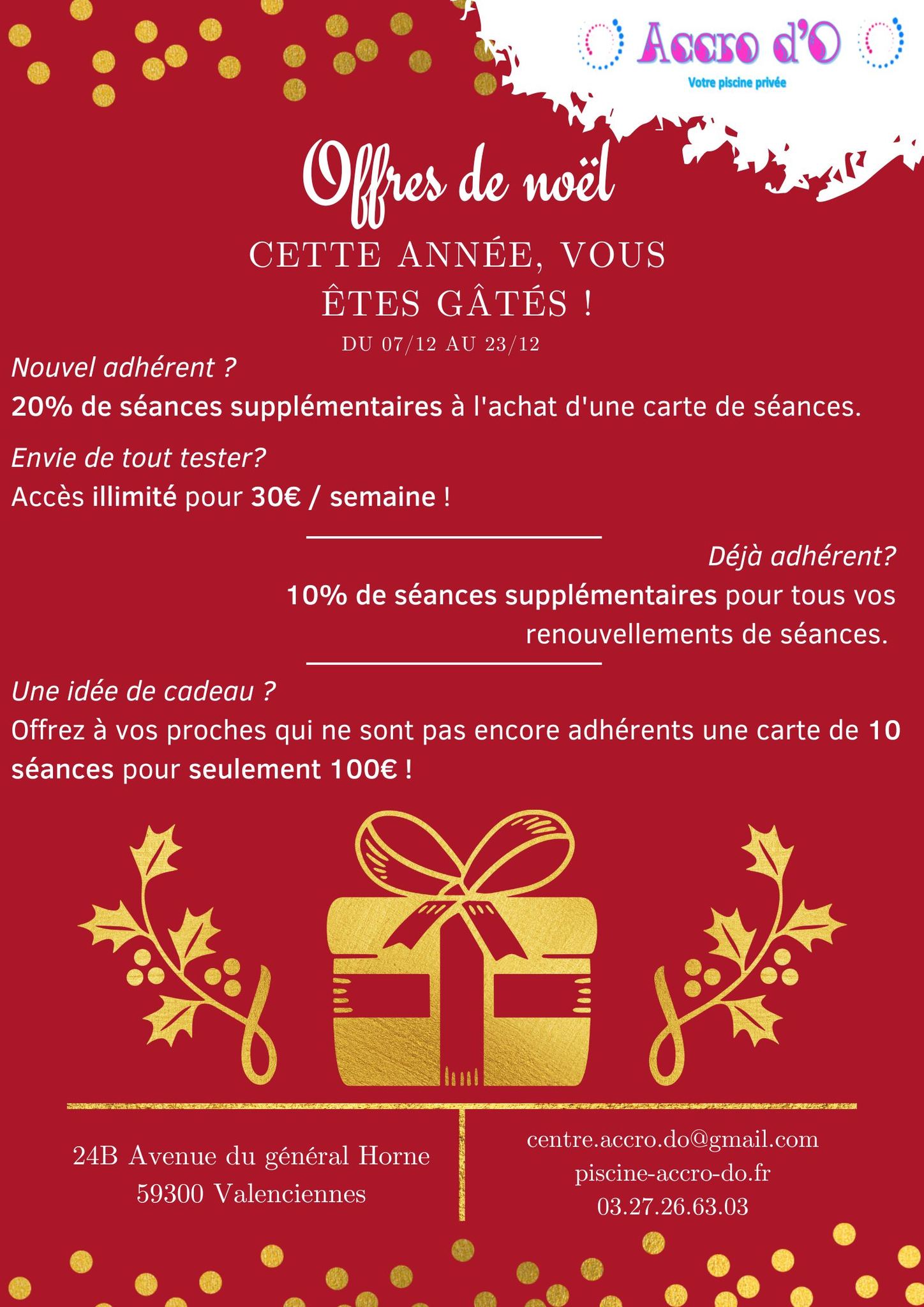 Les offres de Noël sont de retour !