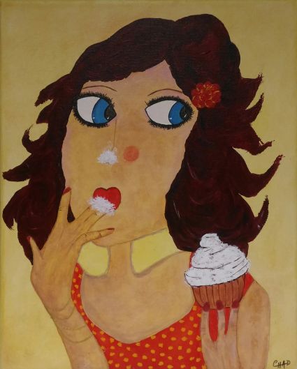 CHAD - Fille à la glace - 40x30cm