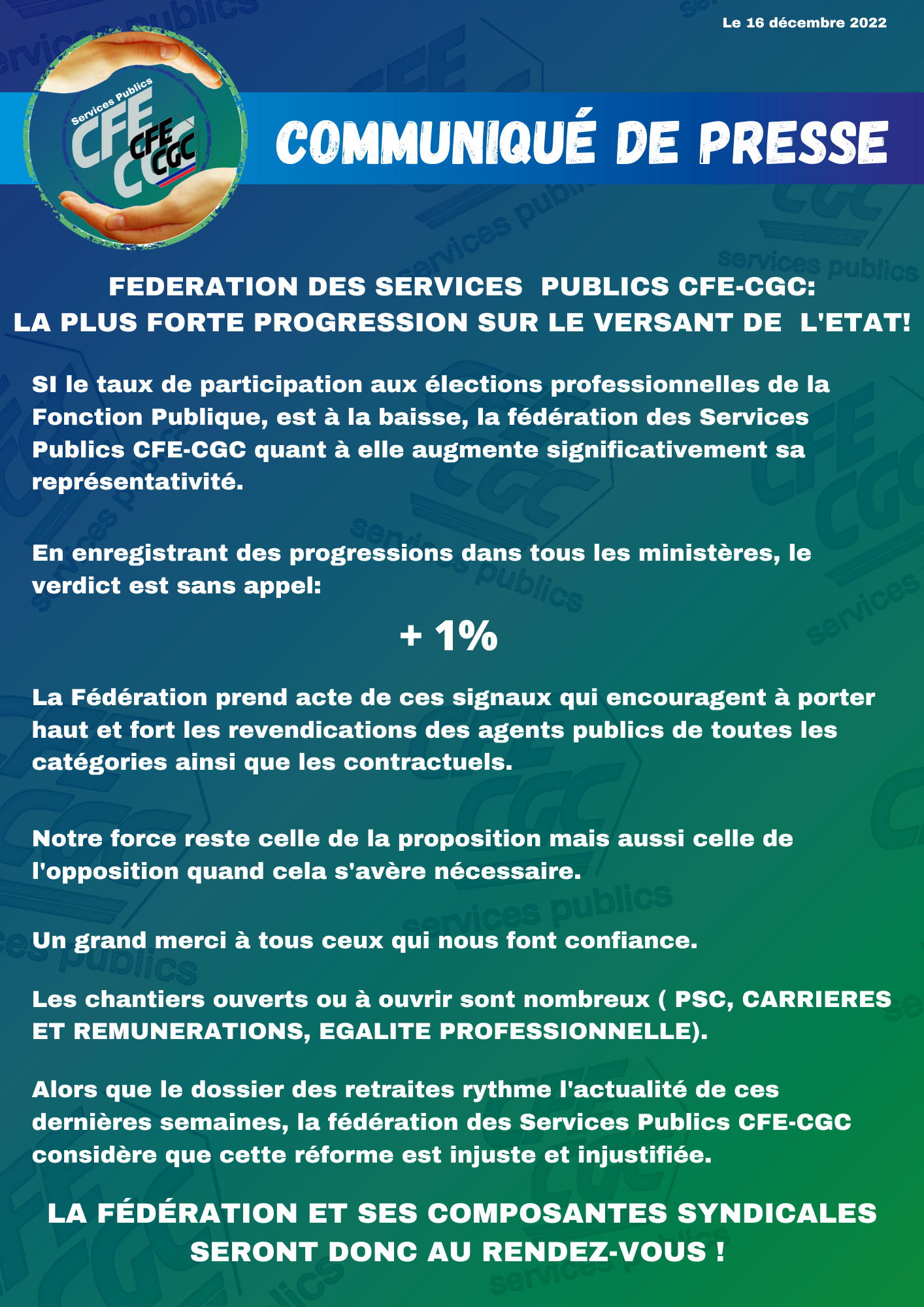 Communiqué de Presse