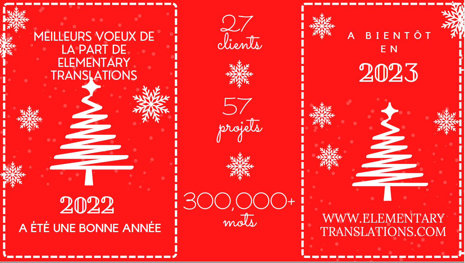 Bonnes fêtes de fin d'année !