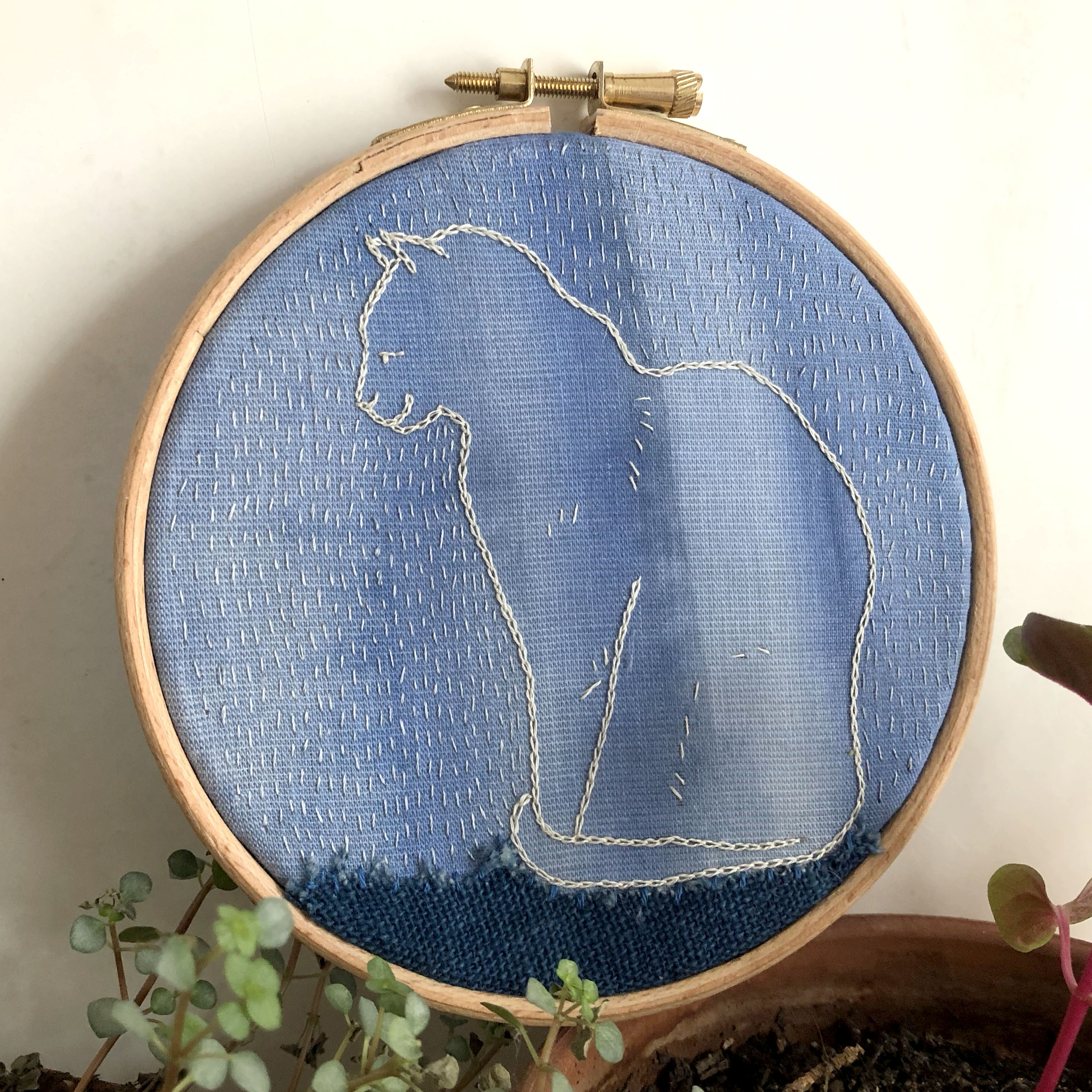 Broderie chat