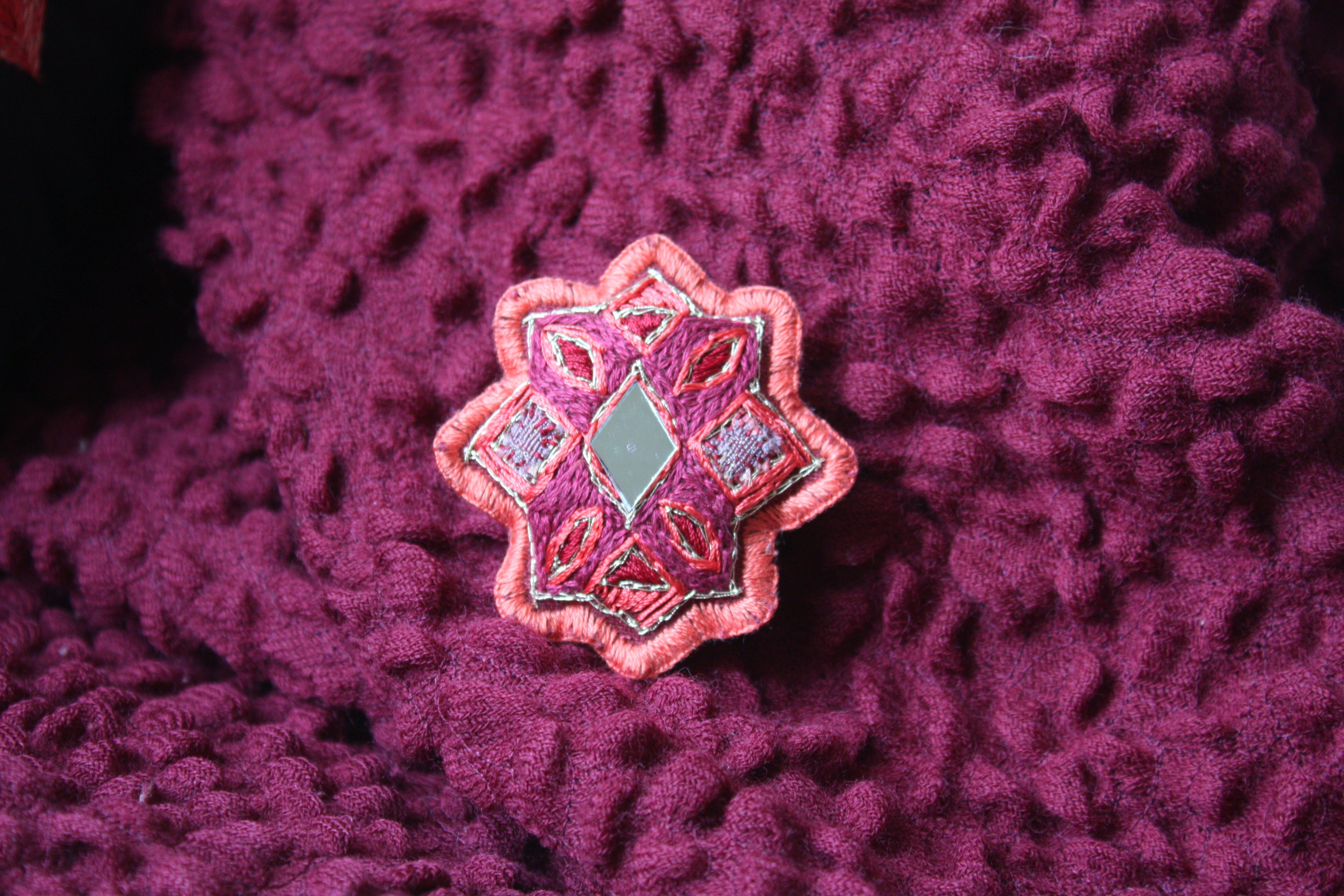 Broche miroir