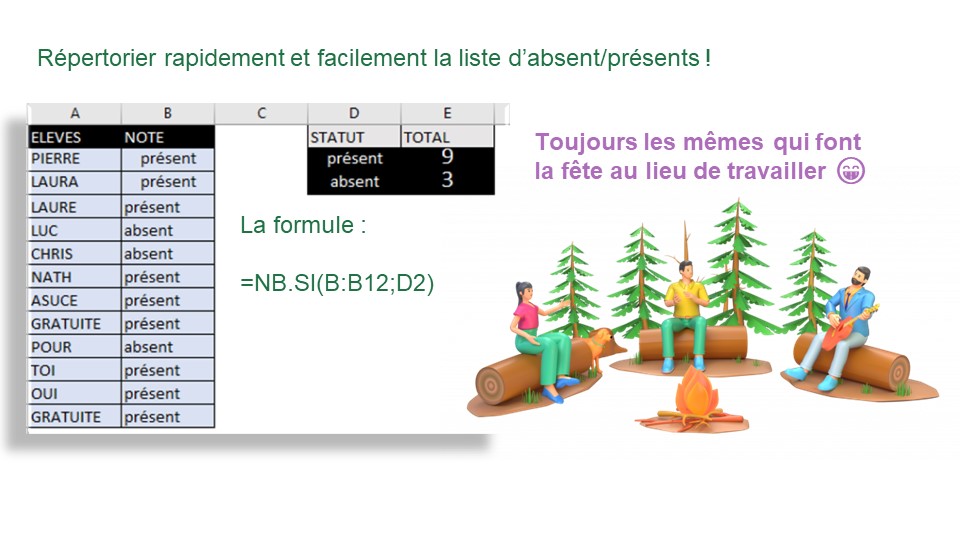 comment répertorier une liste de présent avec Excel_ facile astuces gratuites
