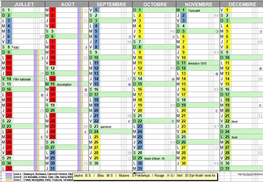 Calendrier des saisons 2023 couleurs 2eme semestrejpg