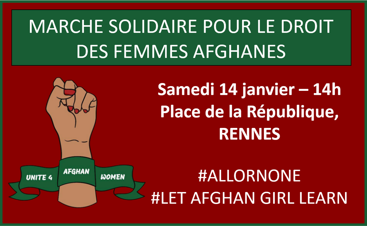 Manifestation mondiale en soutien aux femmes afghanes