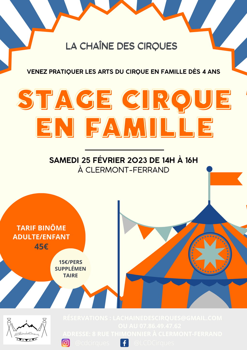 Stage Cirque en Famille - Février