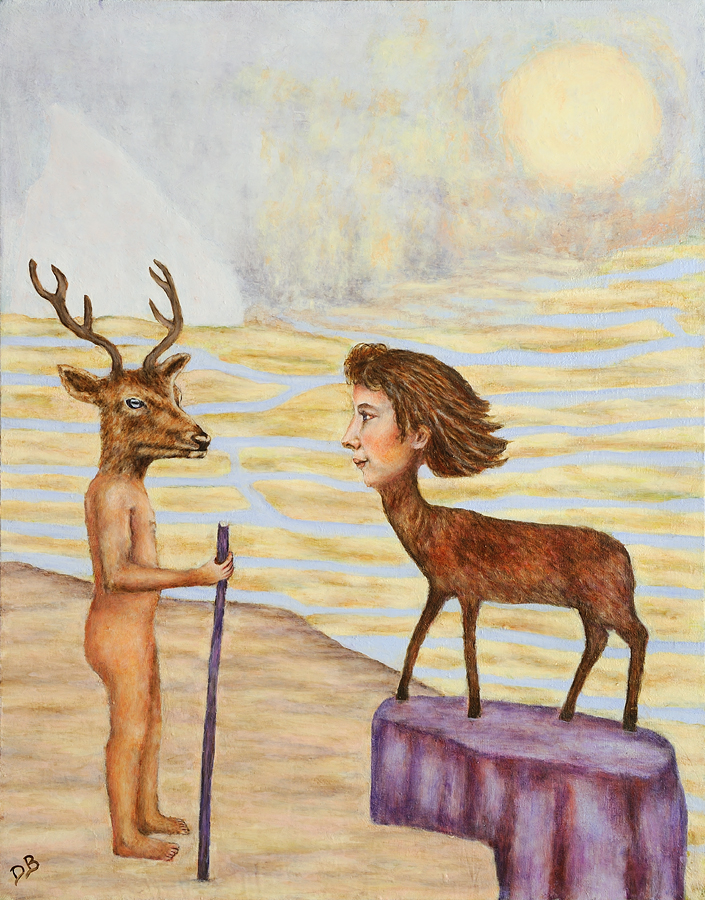 La rencontre 63cm x 80 cm