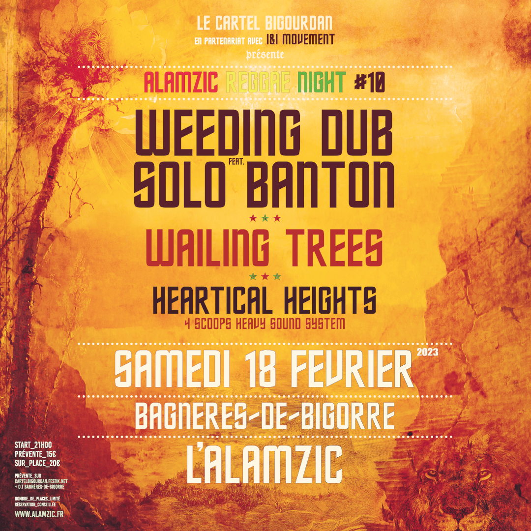 Visuel soirée Reggae du cartel bigourdan