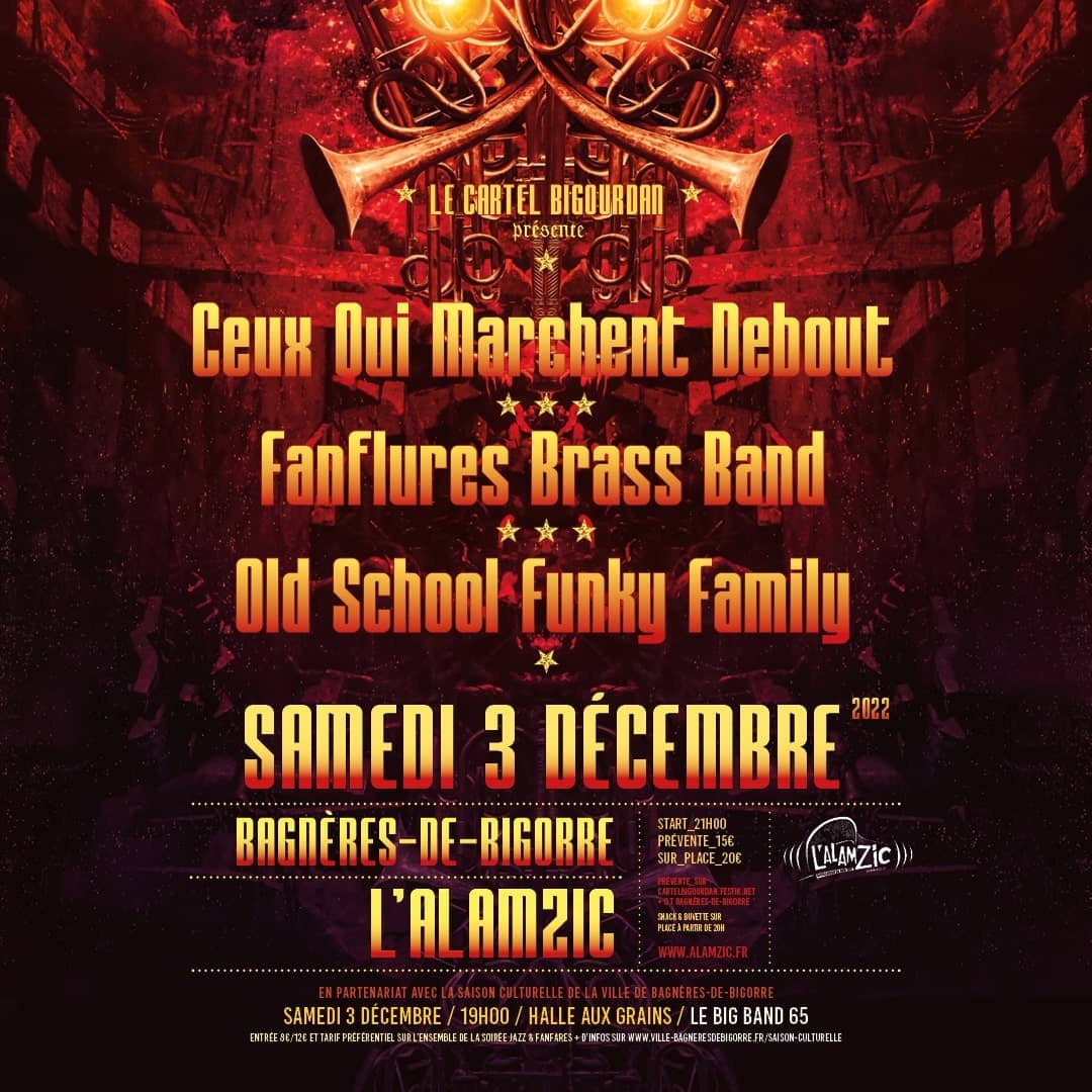 Visuel soirée fanfares du cartel bigourdan