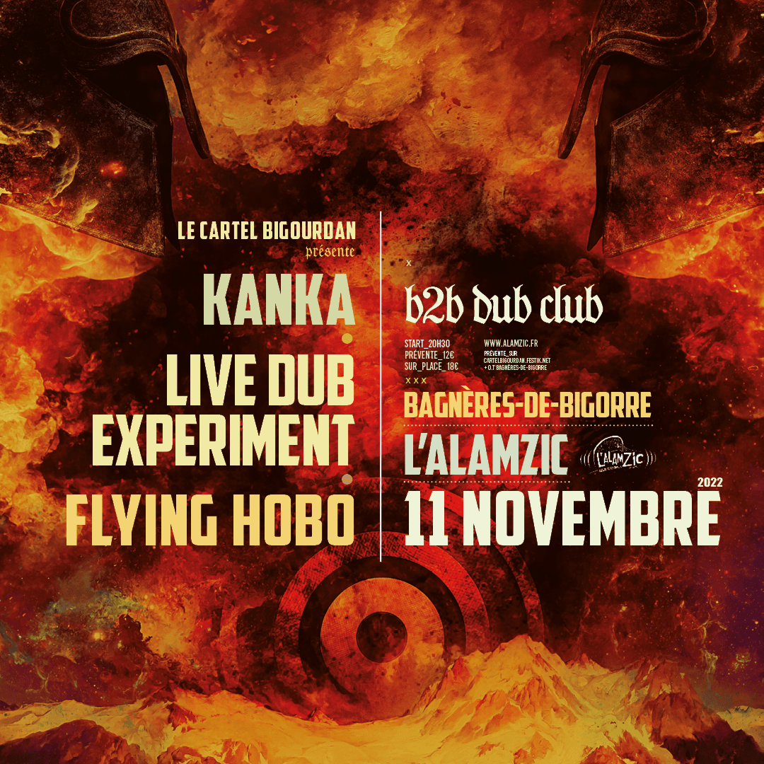 Visuel soirée dub du cartel bigourdan
