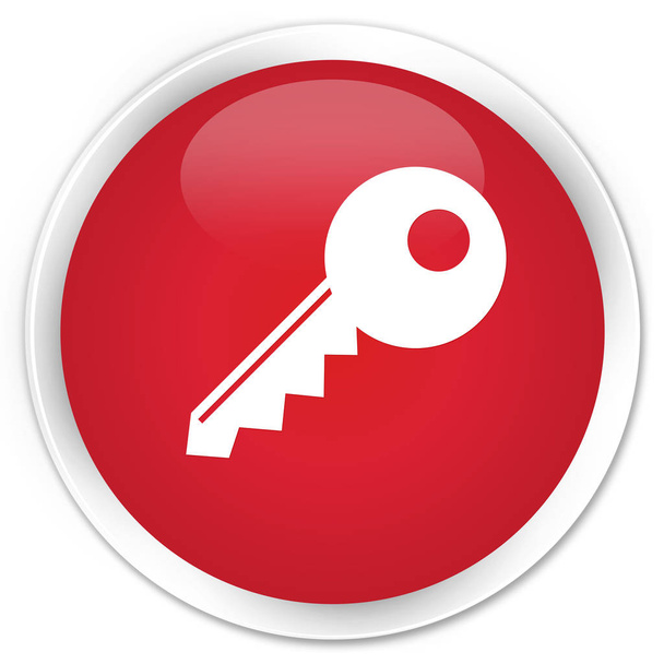 Stock-photo-key-icon-premium-red-round