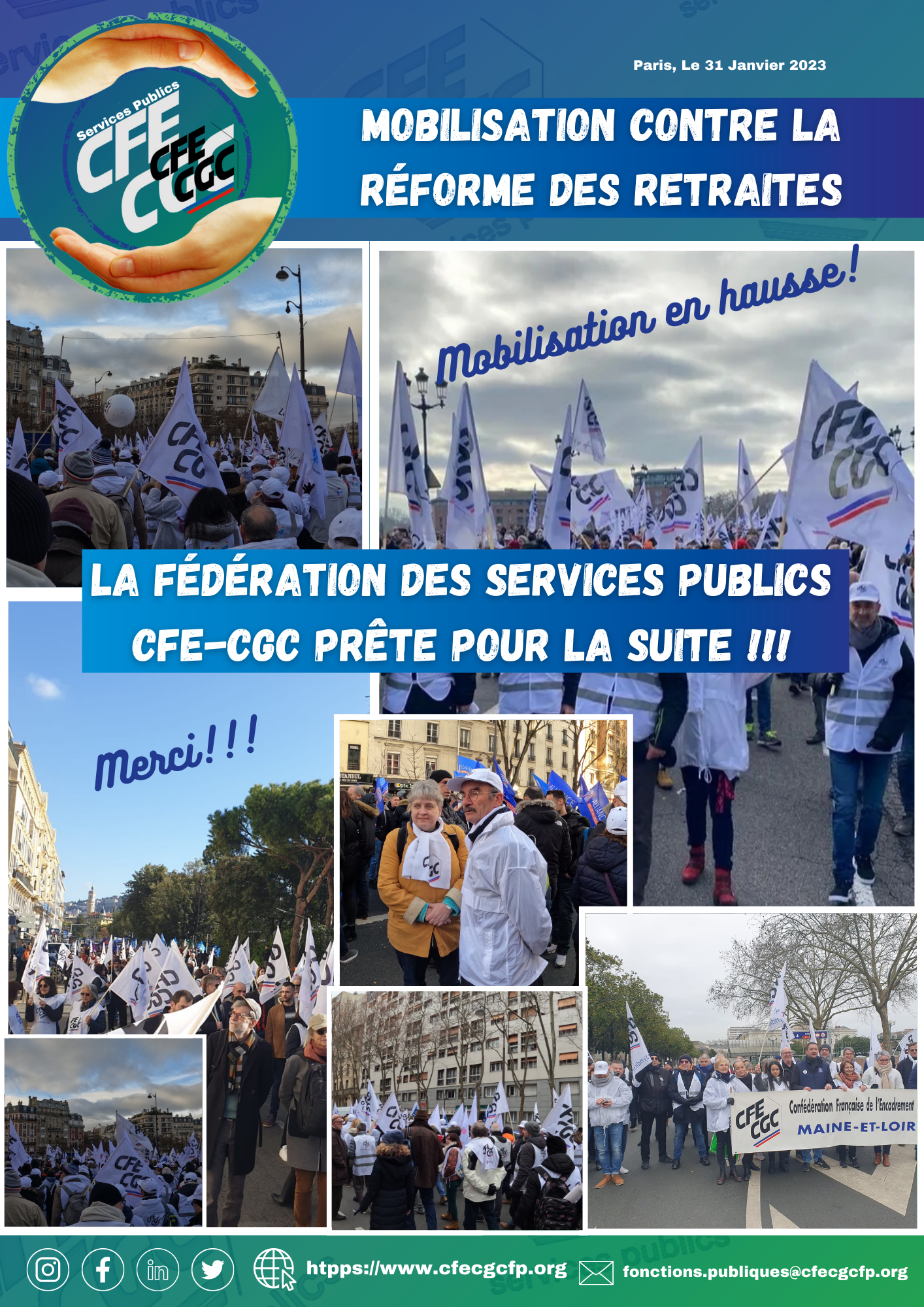 Réforme des retraites épisode 2: mobilisation en hausse!!!