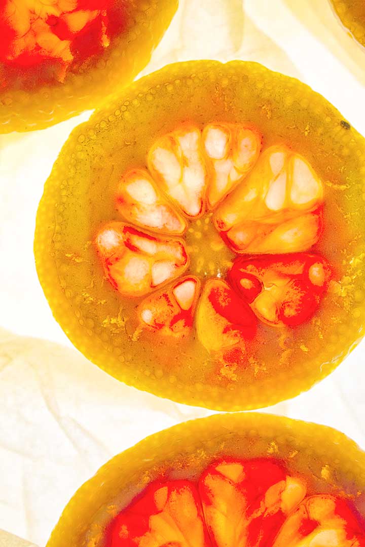 Clementine sanguine tranche