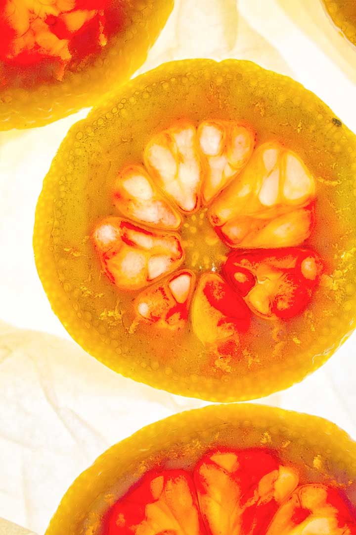 Clementine sanguine tranche