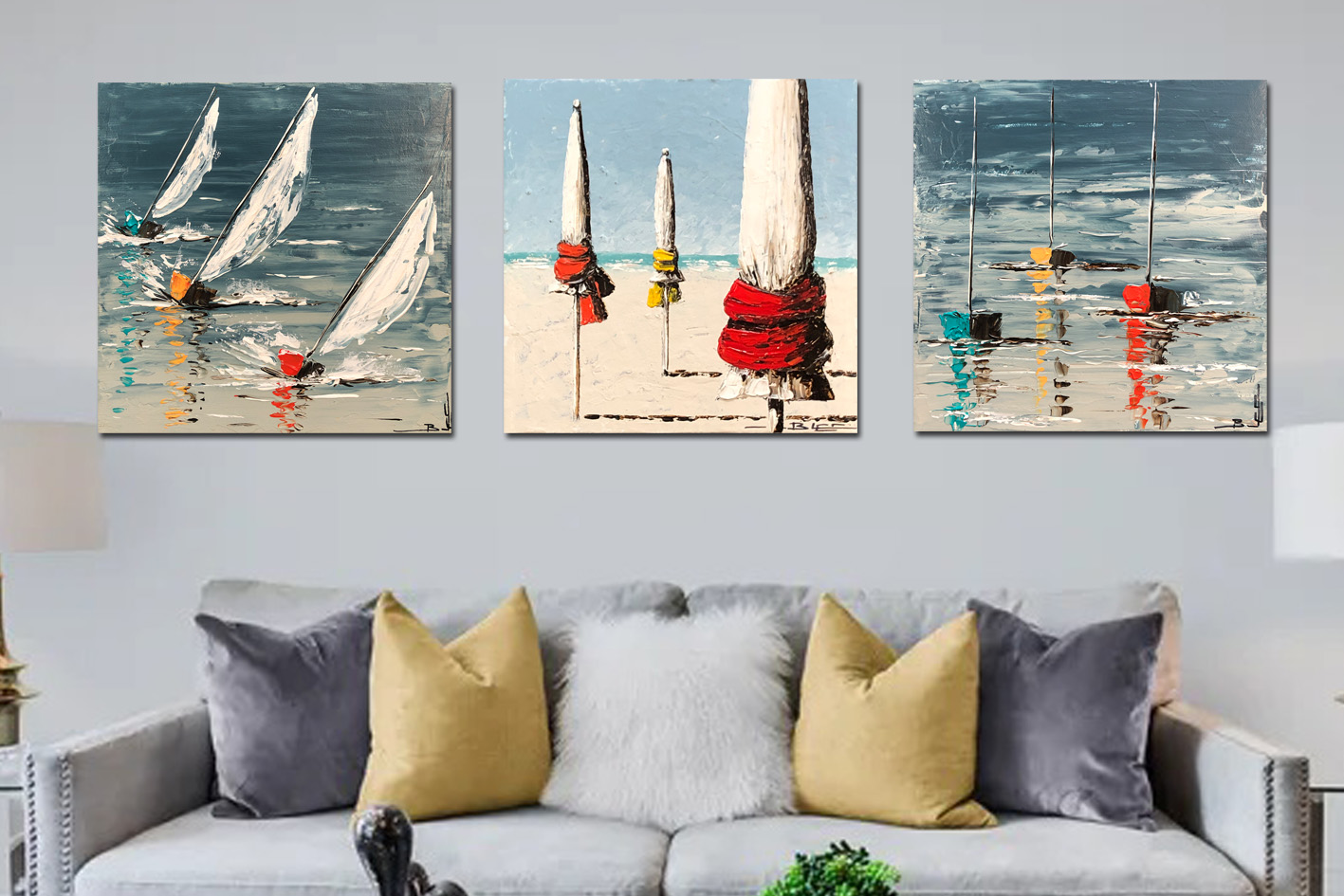 Bateaux et parasols