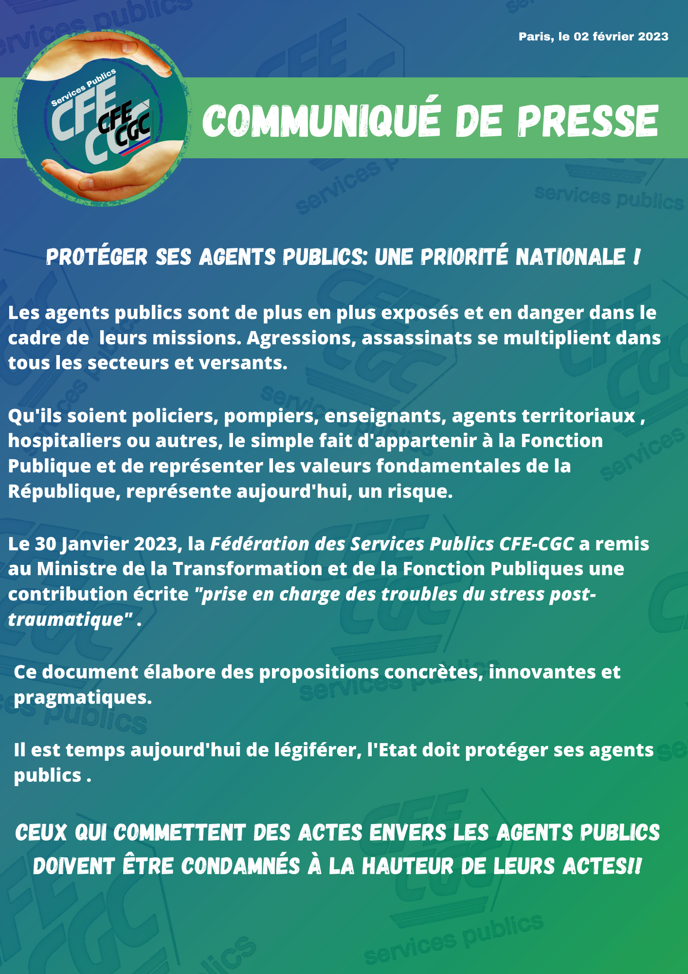 Communiqué de Presse
