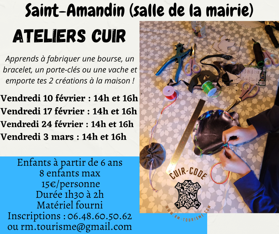 atelier cuir vacances enfants cantal