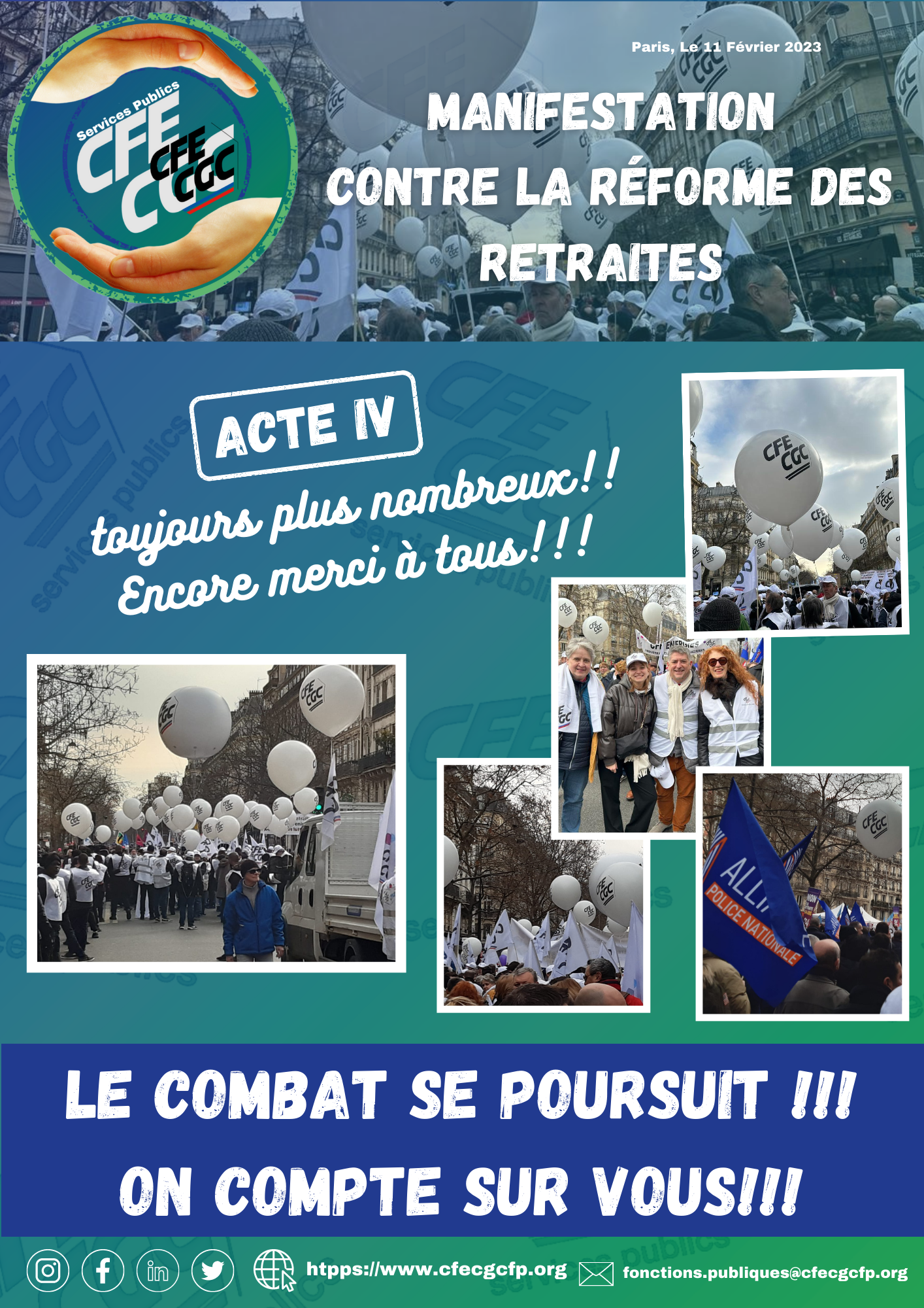 ACTE IV CONTRE LA REFORME DES RETRAITES