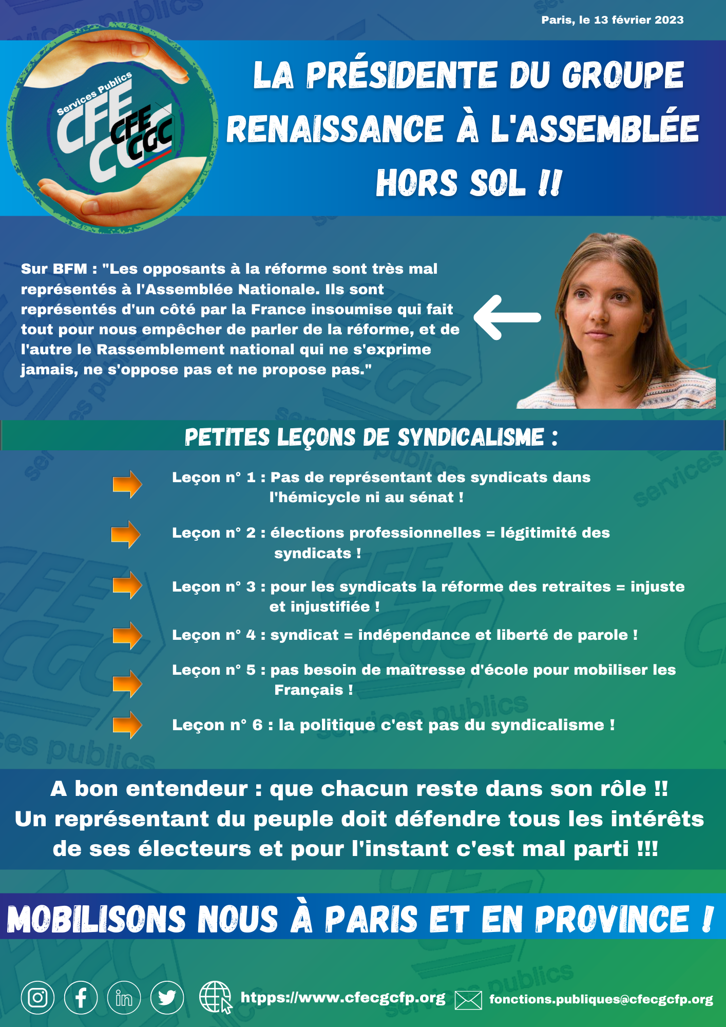 La présidente du groupe la renaissance hors sol !!