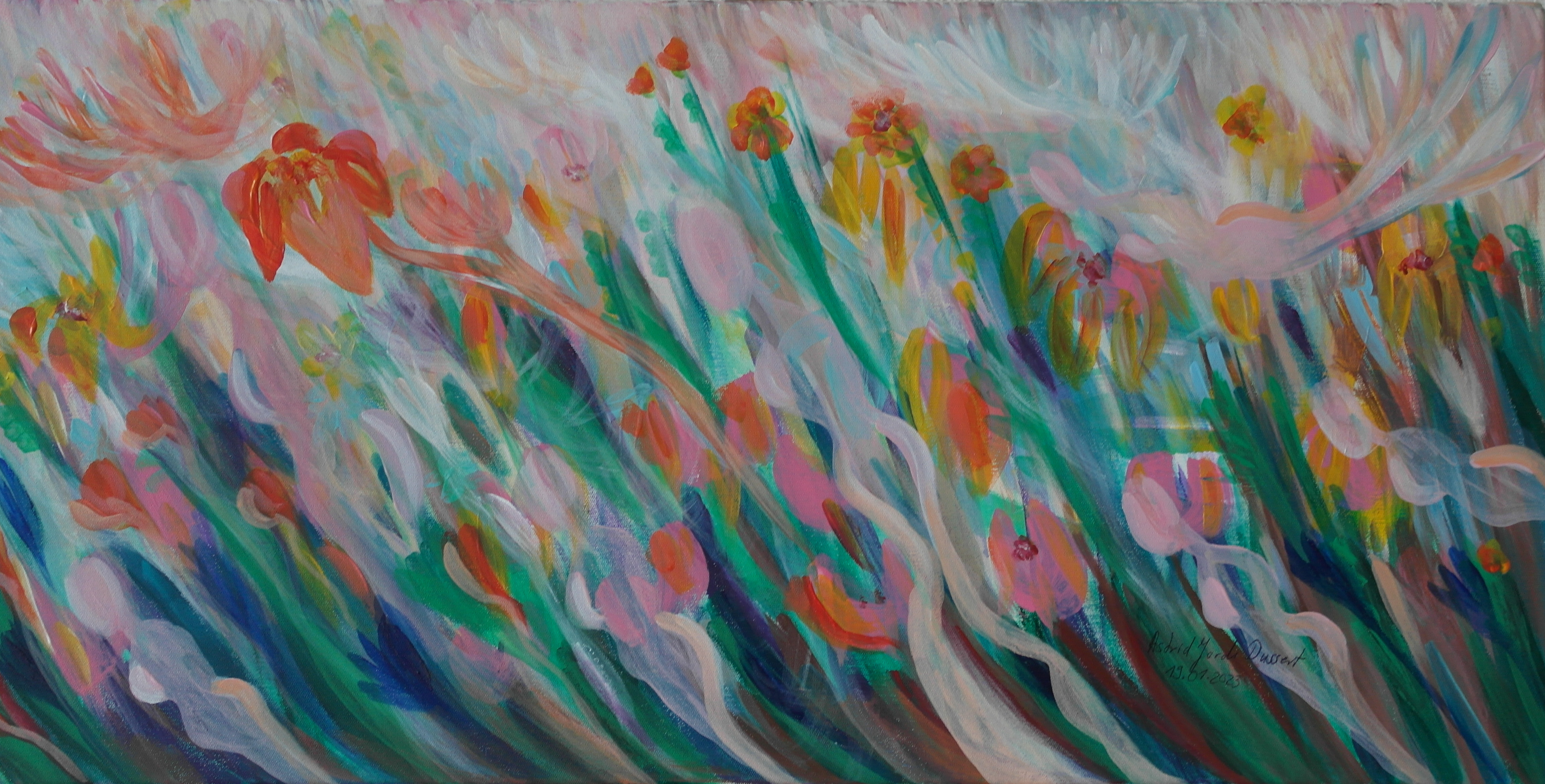 Champs feerique acrylique 40 x 80 cm chf 750 