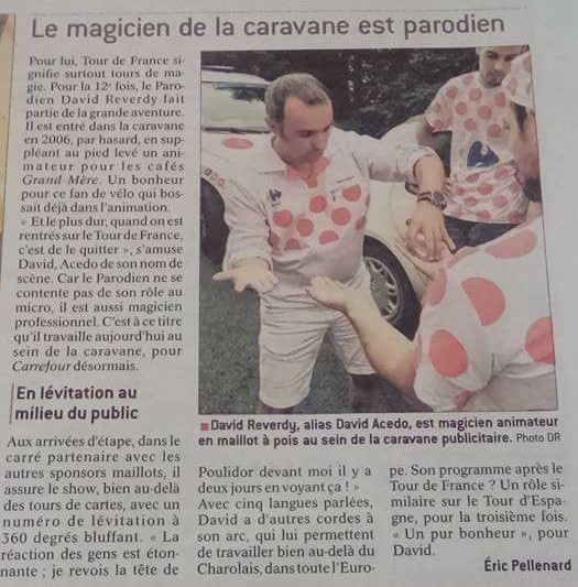 Article david acedo magicien tour de france