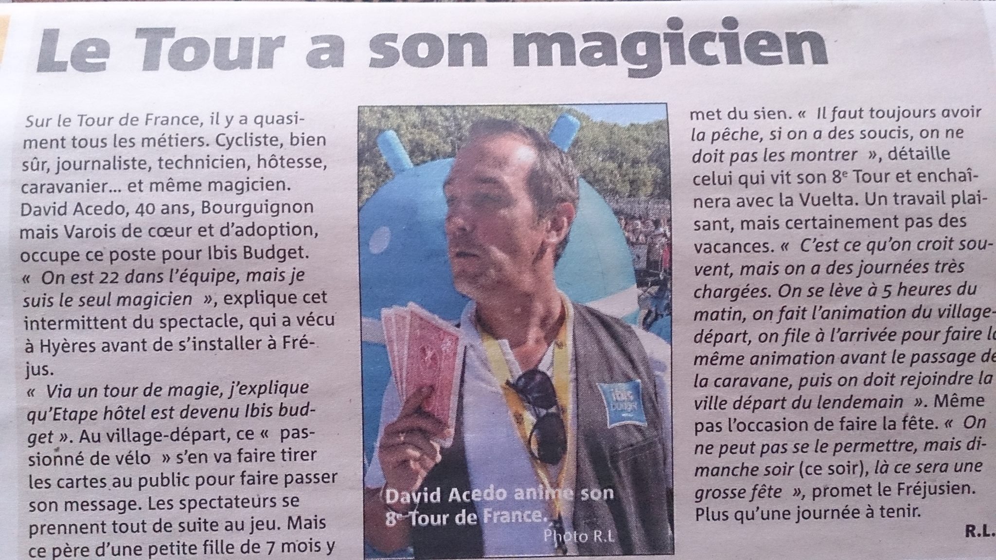 David acedo magie tour de france