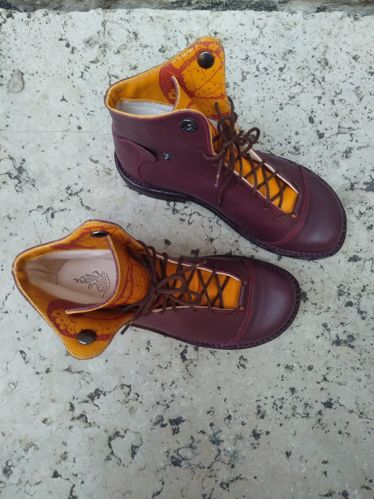 Anna bauer chaussures camille jaune brune