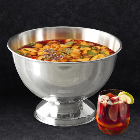 Seau a glace champagne bouteilles comptoir du caviste xl sur pied gris argent et inox brosse