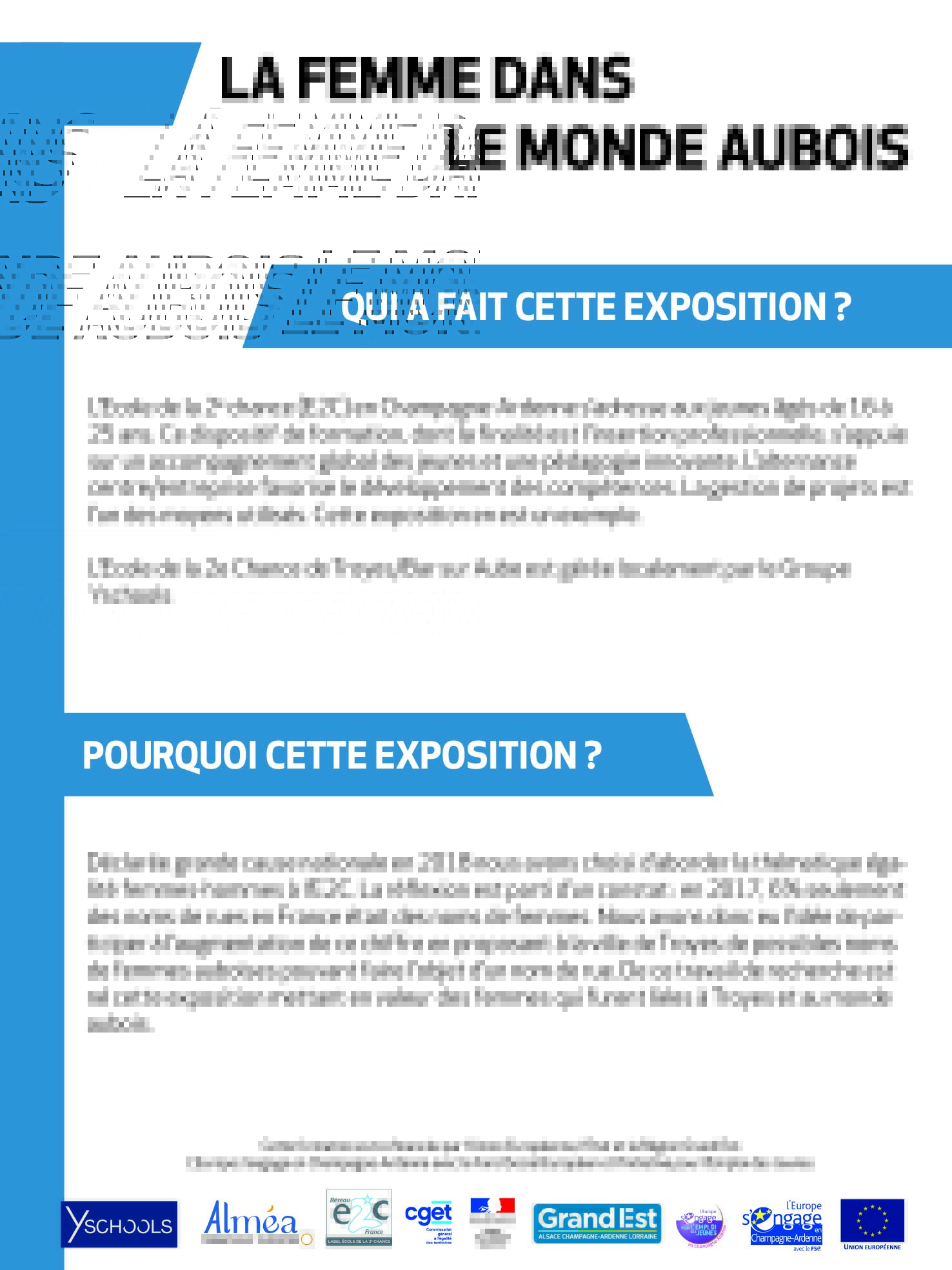 Adhesif 60x80 presentation expo ecole de la 2eme chance nov 2018