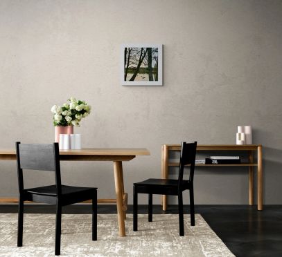 Fin de journee d hiver dining area with wooden furniture 1 