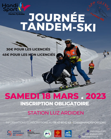 Découverte tandem-ski samedi 18 mars 2023