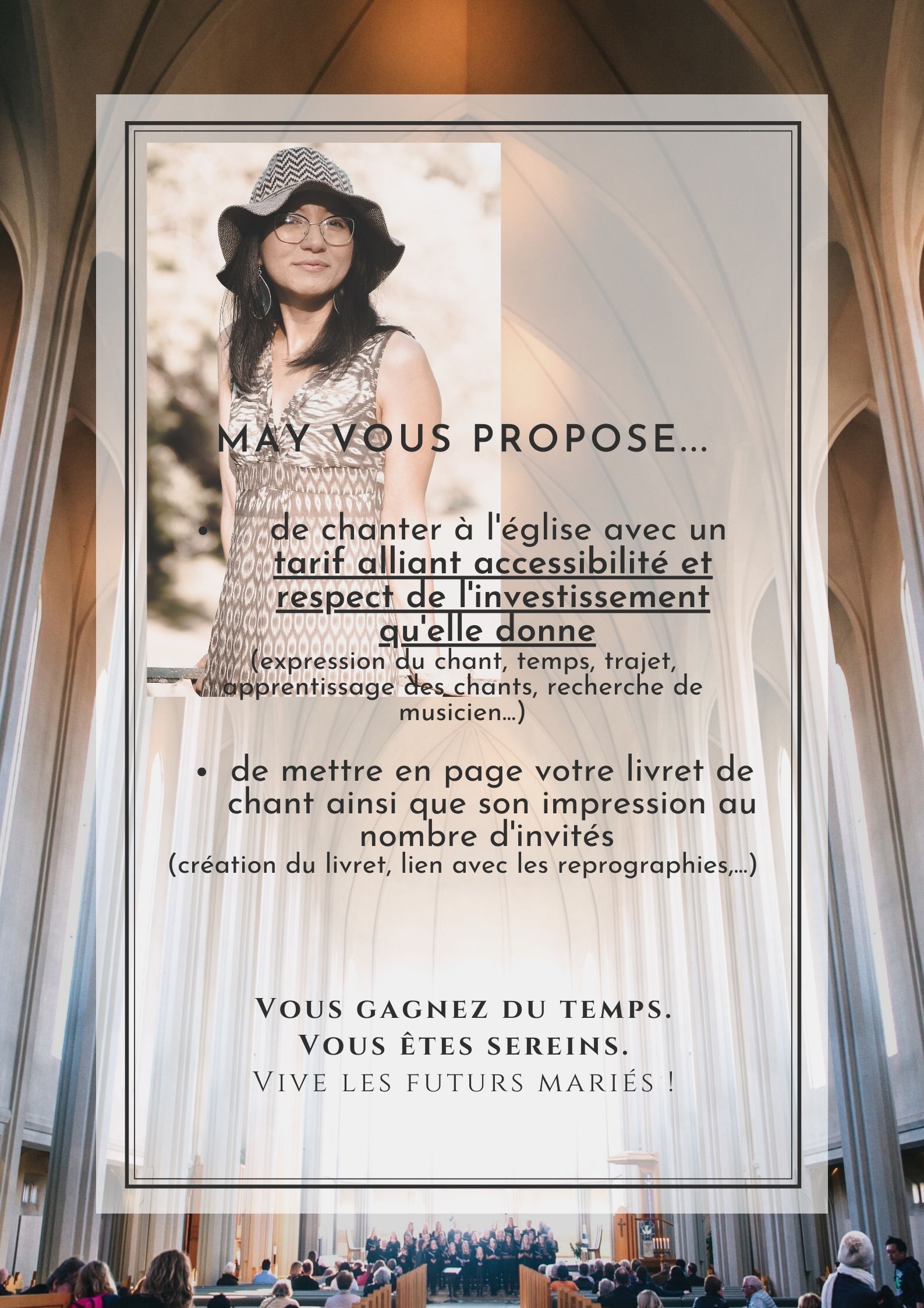 Noir et blanc simple elegant borde eglise collecte de fonds affiche 2 