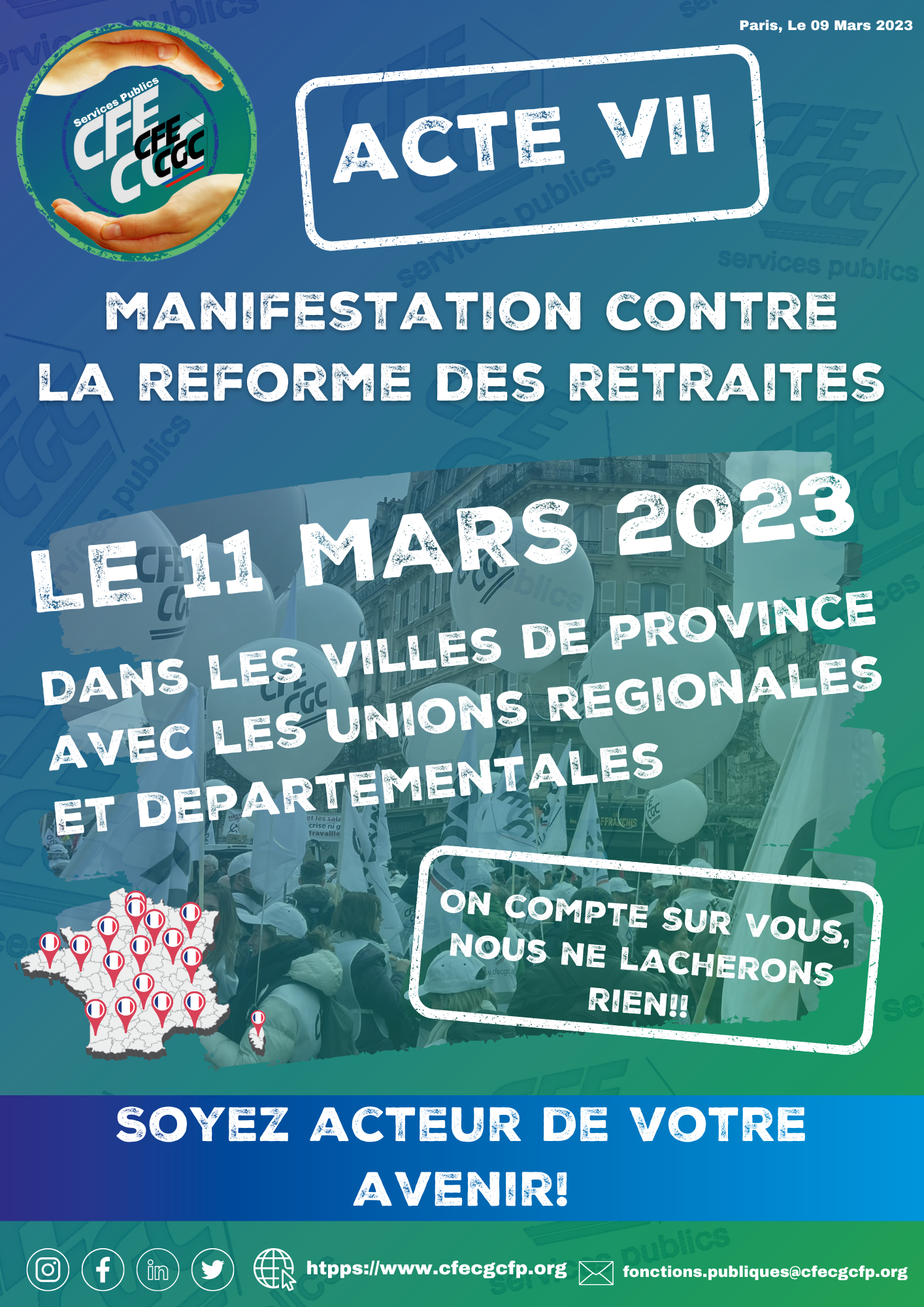 Acte 7 contre la réforme des retraites en province