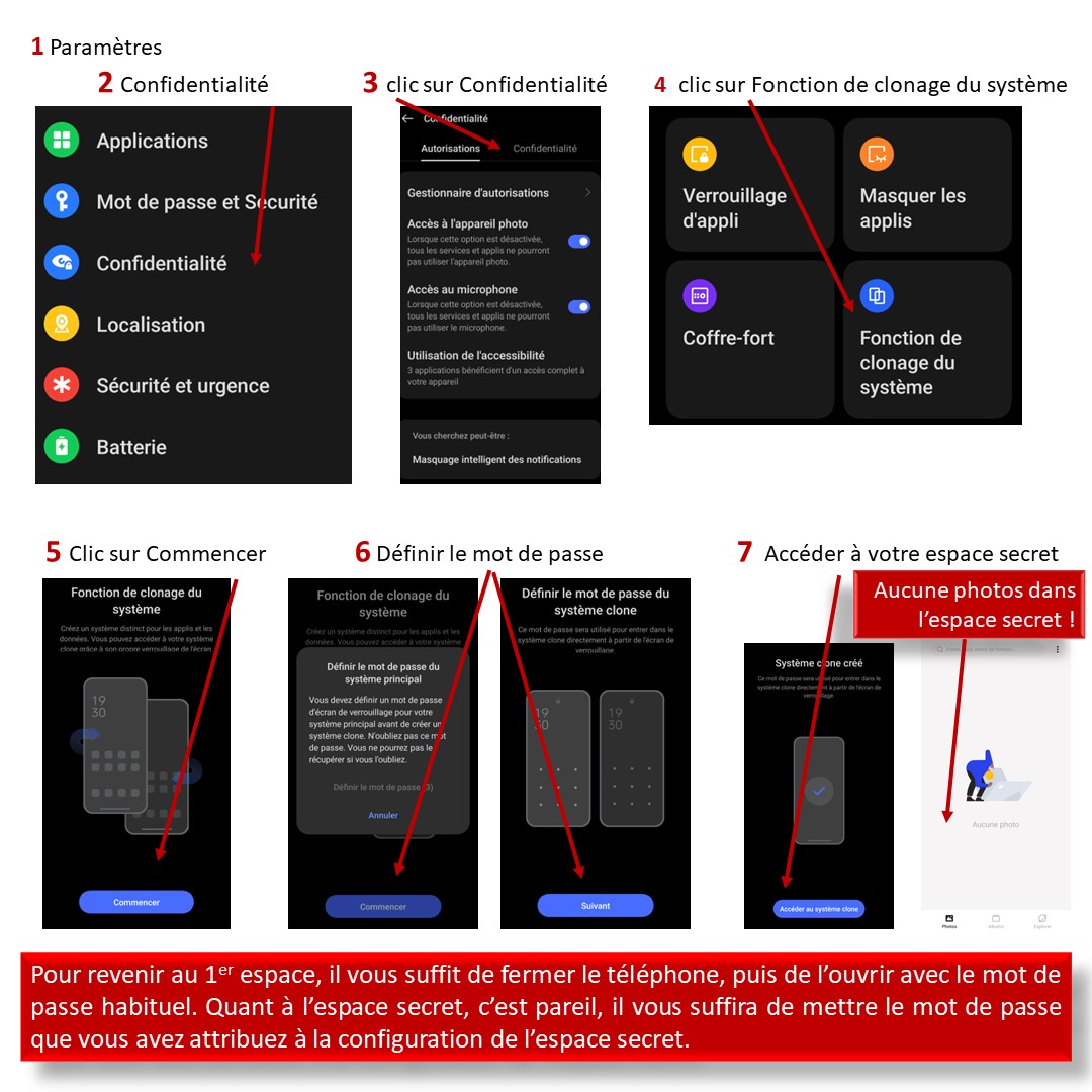 Comment avoir un espace secret dans le téléphone.