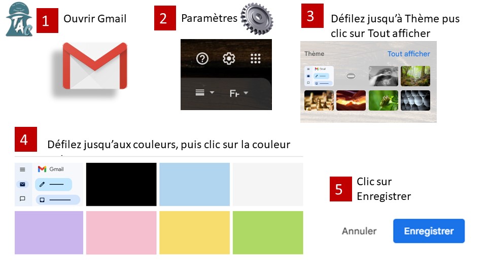 Comment activer le mode sombre dans gmail.