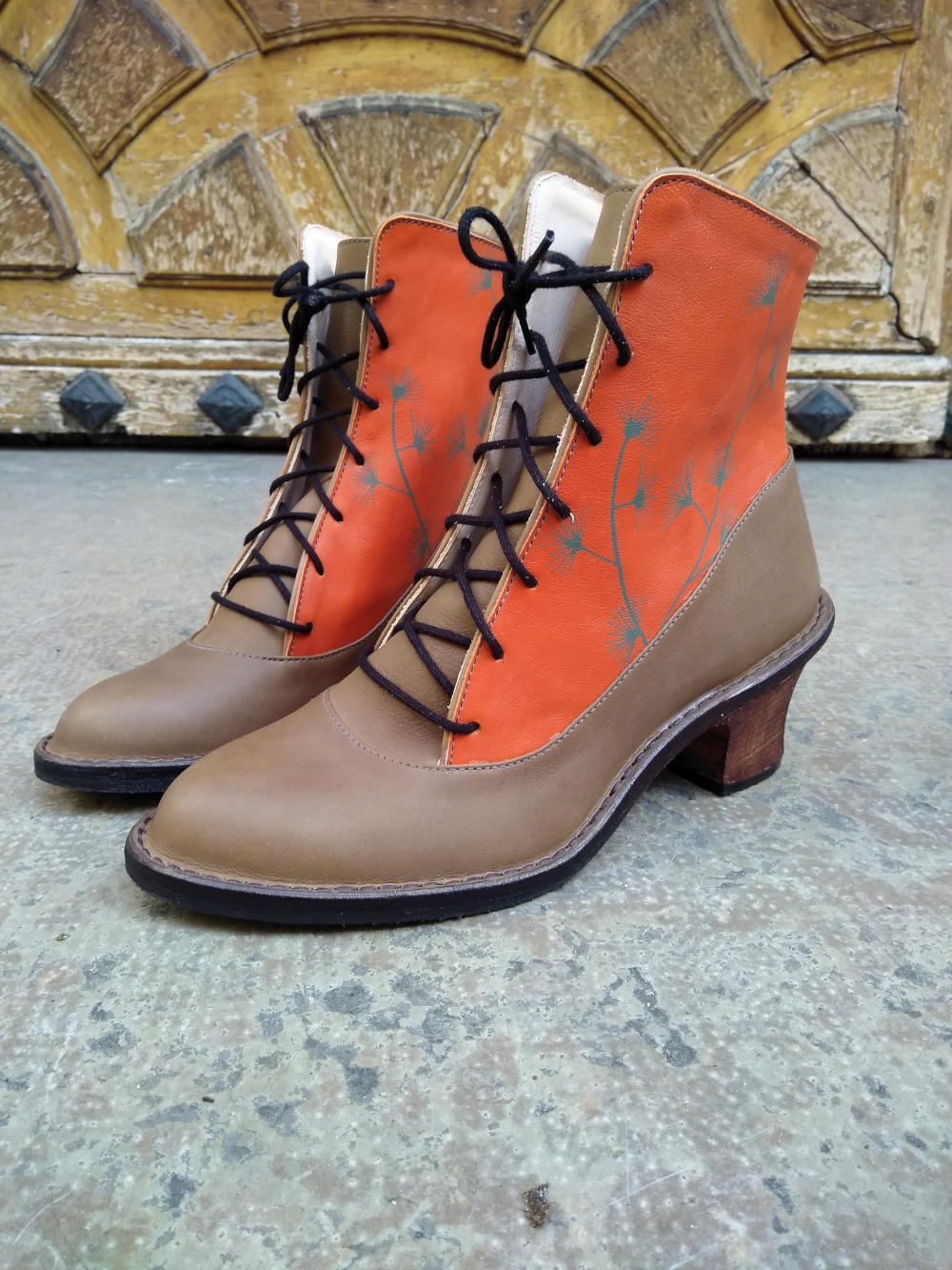 Melodie orange anna bauer bottines