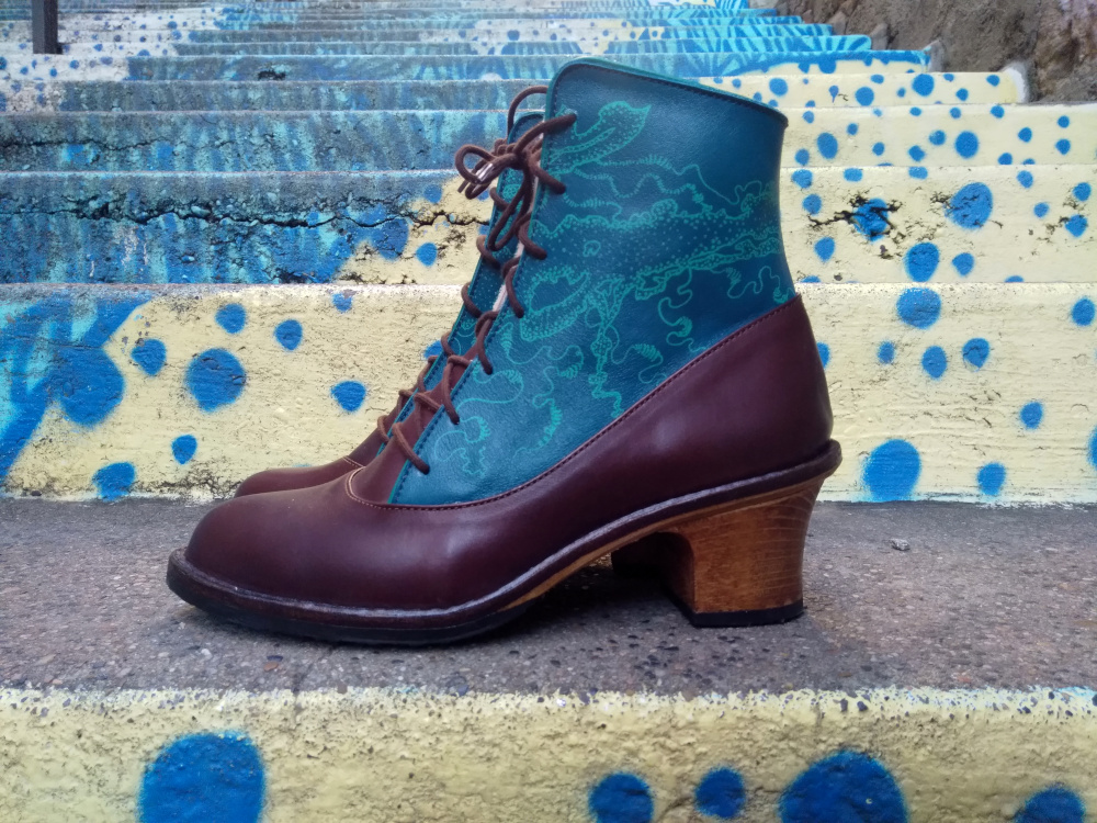 Anna bauer bottines talon bois