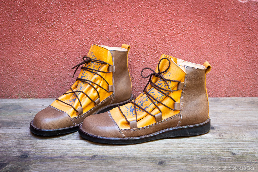 Anna bauer chaussures jaune gris ina