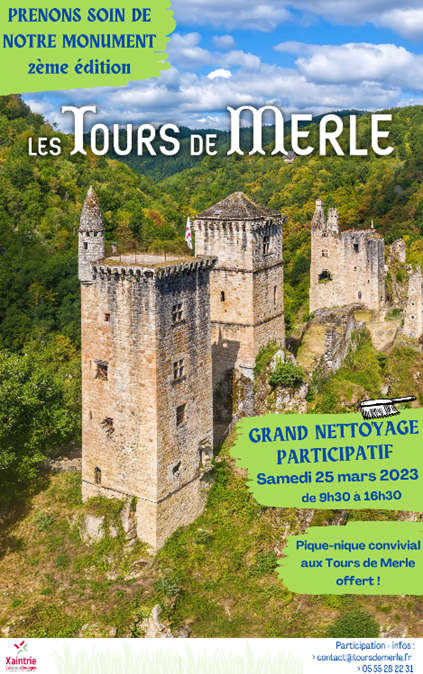 Nettoyage participatif aux Tours de Merle le 25/03/2023