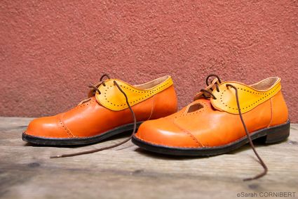 Annabauer chaussures steffi orange
