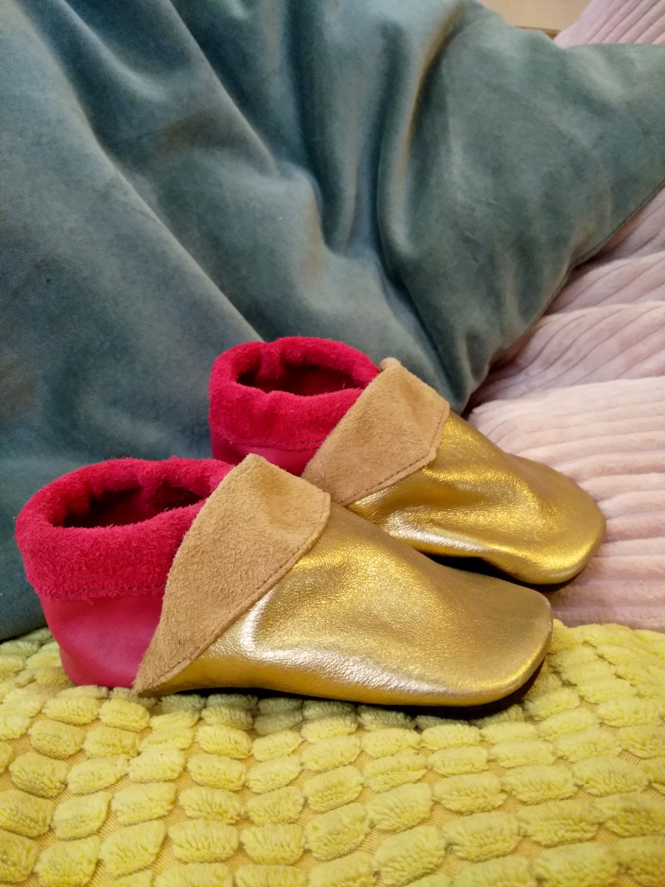 Anna bauer chaussons bebe dore