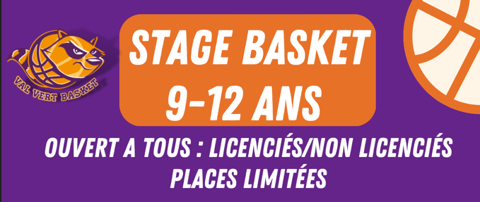 Stage basket 9-12 ans le 15/04 :  ouvert à tous 