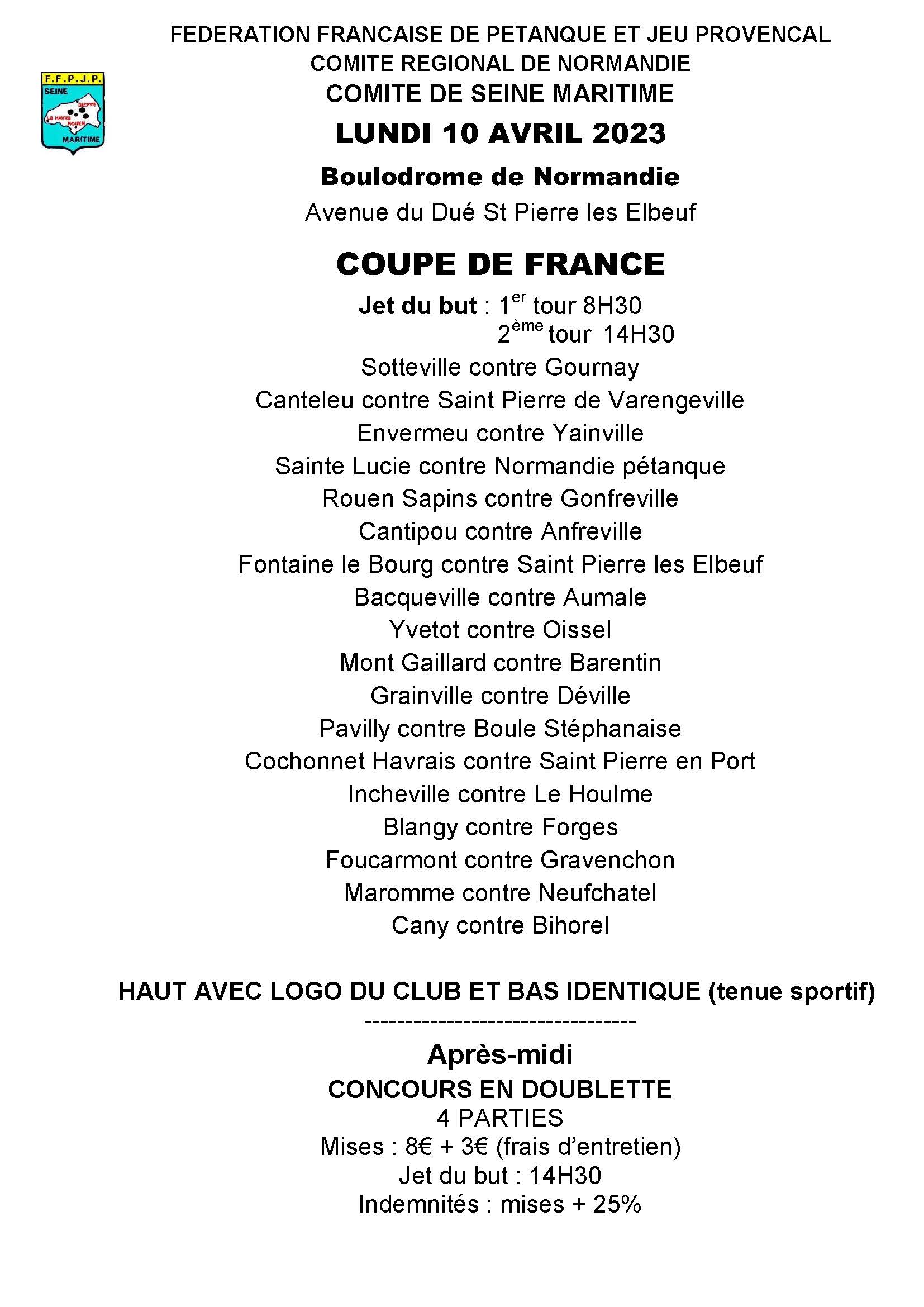 23 04 10 tirage coupe de france page 1