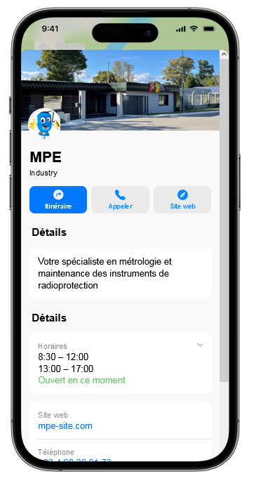 Decouvrez notre fiche entreprise sur Plans, Maps et Waze !