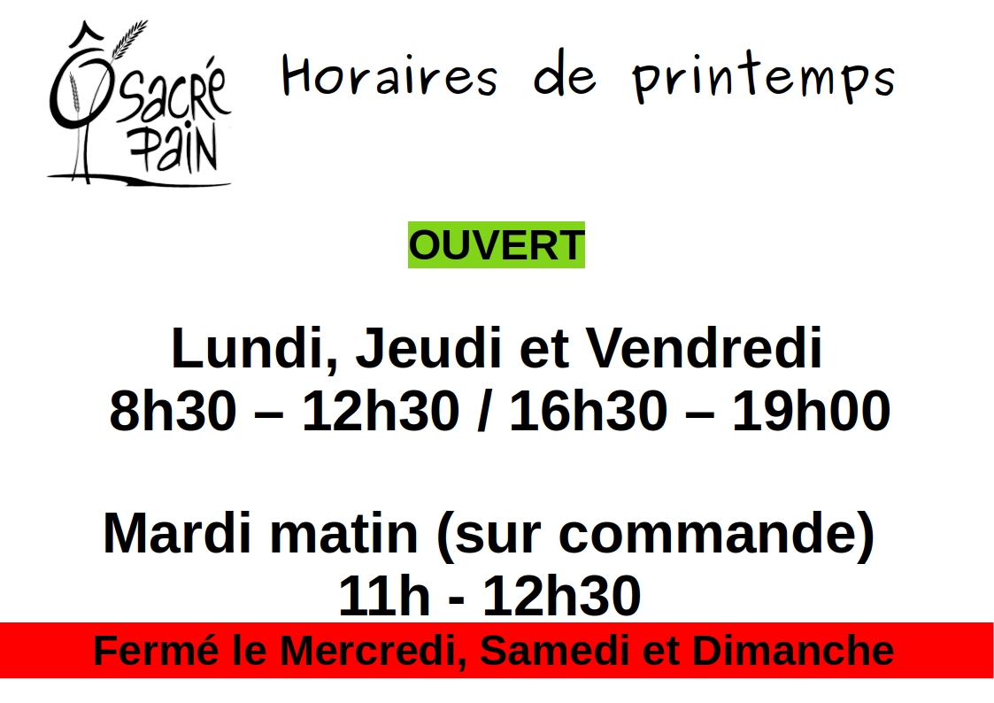 Ouverture fournil printemps2023